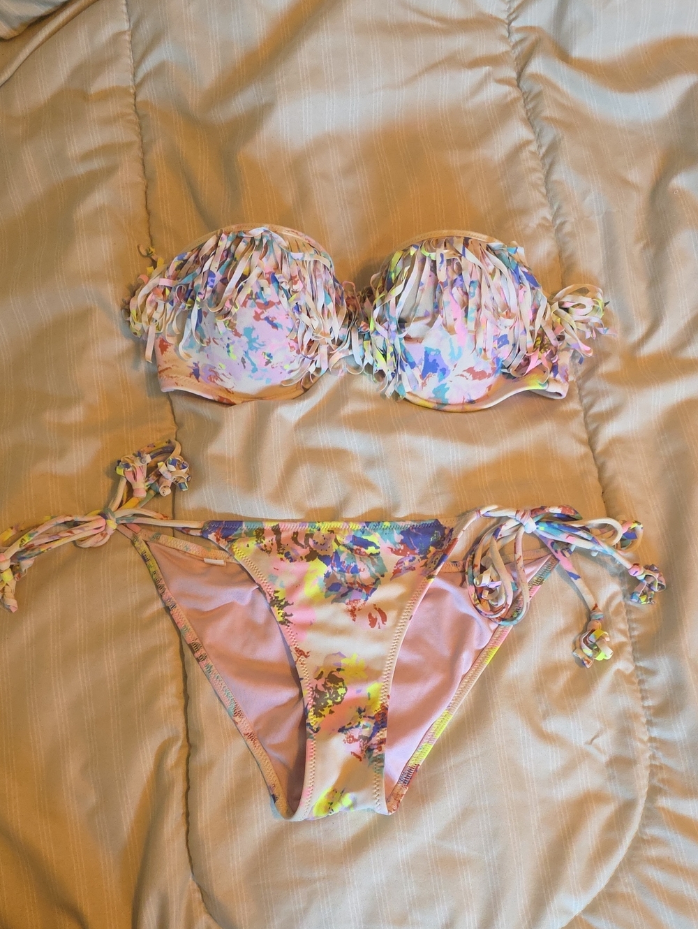 Victoria's Secret Colorful Fringe Bikini Set